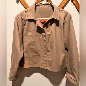 Tony Chestnut Snap Shirt Jacket